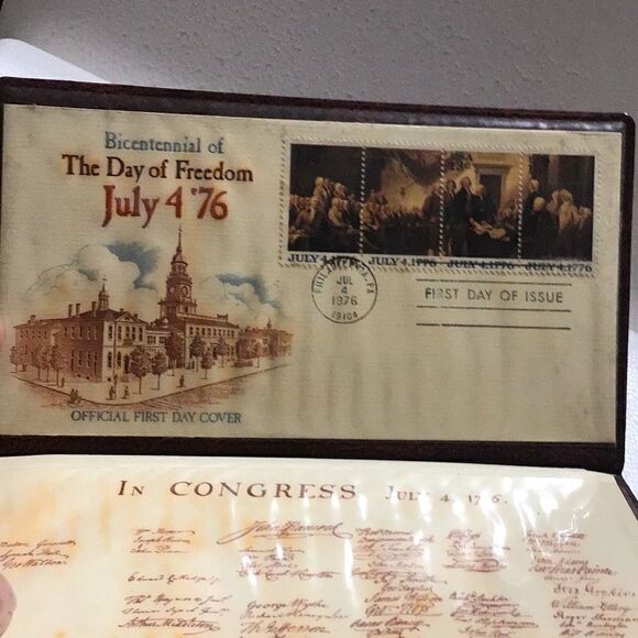 Commemorative stamp, 1976, bicentennial first day issue - Picture 2 of 7